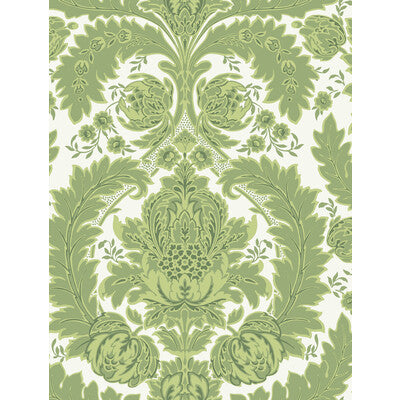 COLE & SON COLERIDGE PRINT---DAMASK GREEN AND IVORY   - 94/9050.CS.0