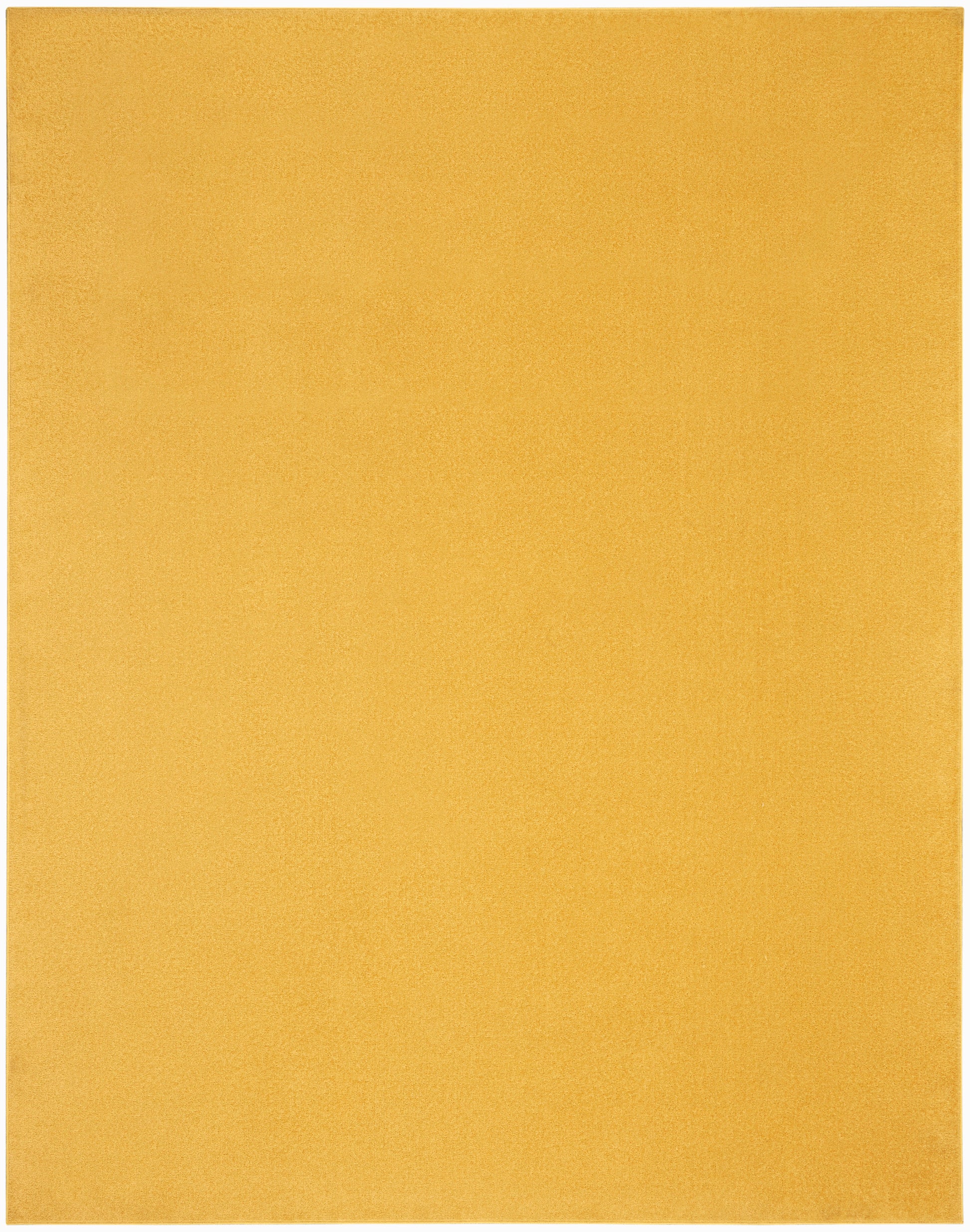 Golden yellow textured outdoor rug, rectangular, 7' x 10'.