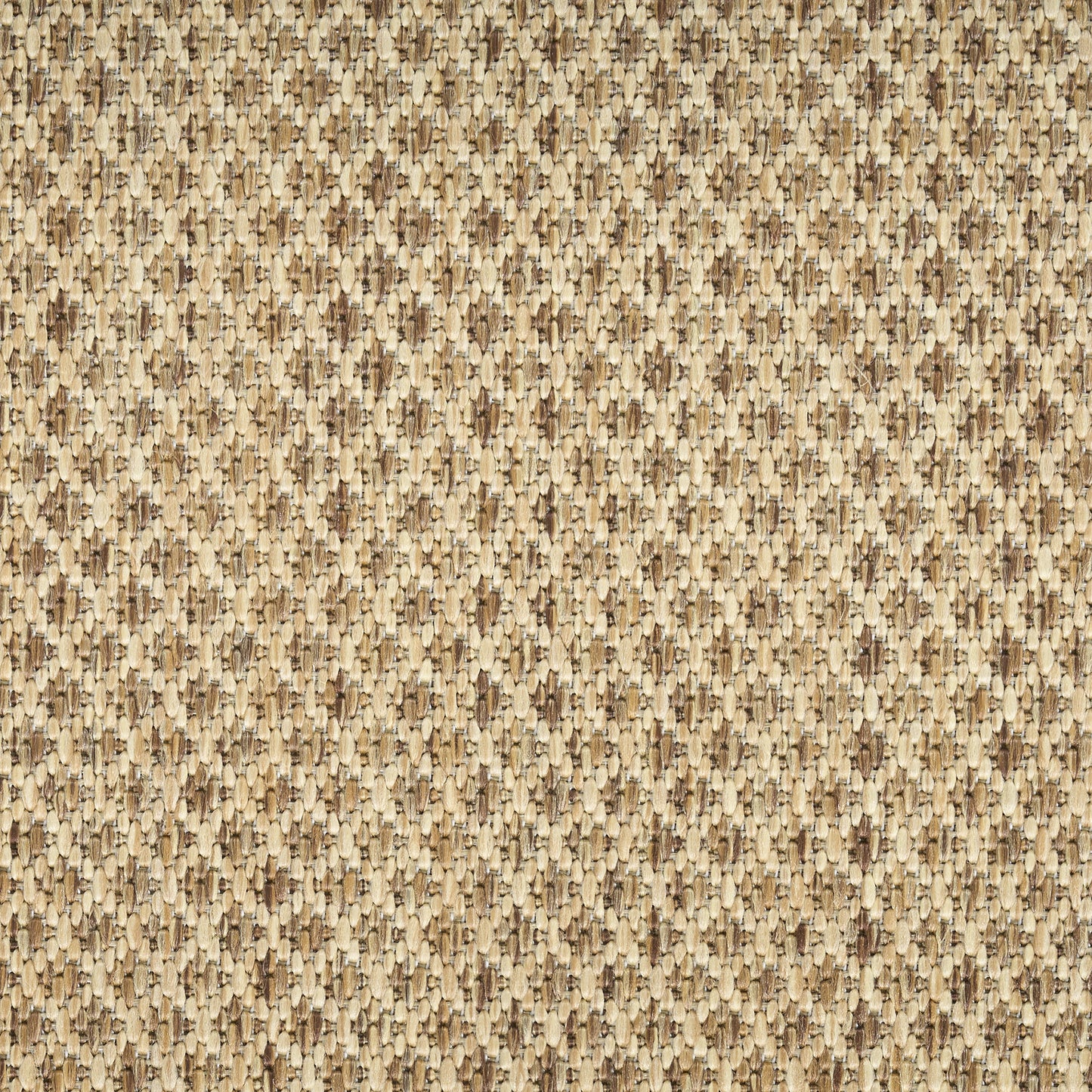 Textured woven beige-brown natural fiber fabric pattern, resembling jute or sisal, ideal for upholstery or rugs.