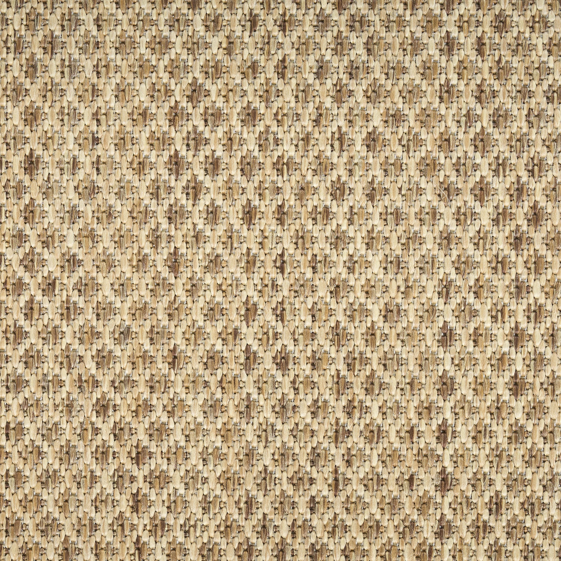 Textured woven beige-brown natural fiber fabric pattern, resembling jute or sisal, ideal for upholstery or rugs.