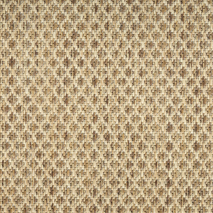 Textured woven beige-brown natural fiber fabric pattern, resembling jute or sisal, ideal for upholstery or rugs.