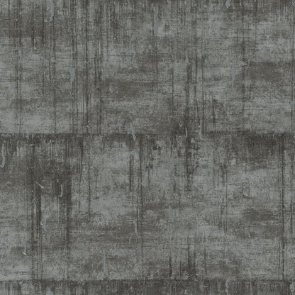 Dark gray concrete texture with weathered vertical streaks; concrete-look wallcovering.