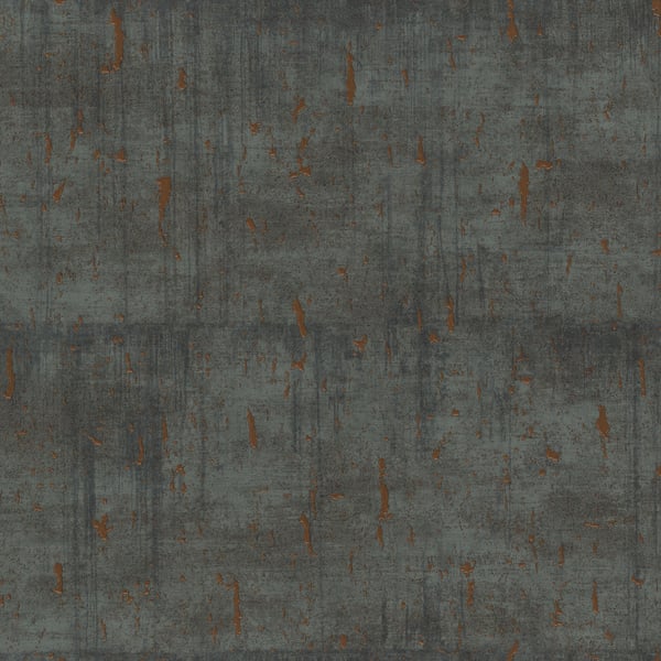 Black aged-concrete wallpaper with a textured, distressed finish.