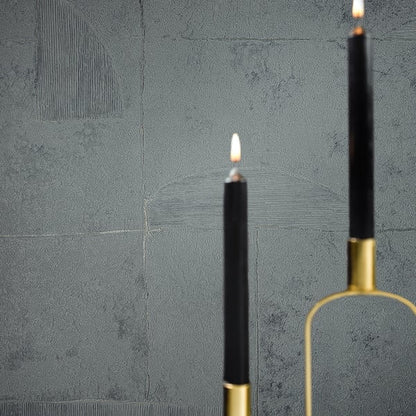 Silver grey wallpaper with a subtle textured graphic pattern.