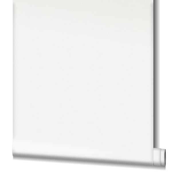 White wallpaper with a subtle stippled texture.