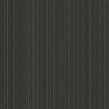 Dark charcoal wallcovering with subtle vertical stripe pattern.