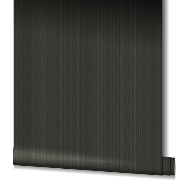 Dark grey wallpaper with a brushed texture and vertical stripe pattern.