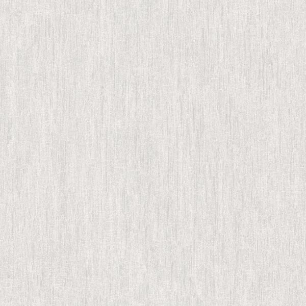 White linen-textured wallcovering with subtle vertical weave.