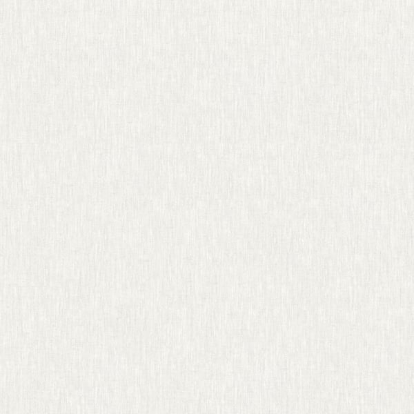 Silver grey wallcovering with a subtle linen-like woven texture.