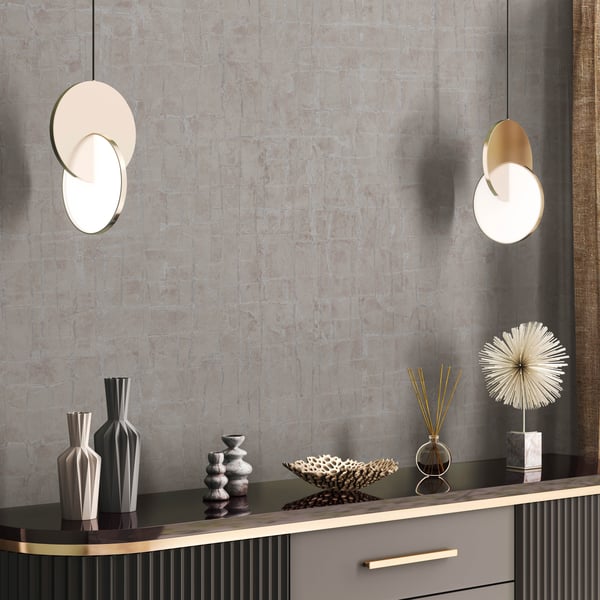 Silver Grey Air Stonework wallpaper with a subtle stone-textured pattern.