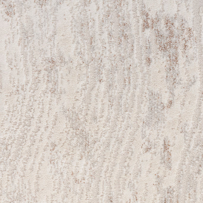 Beige and cream textured rug with subtle taupe streaks; soft woven pattern for living rooms.