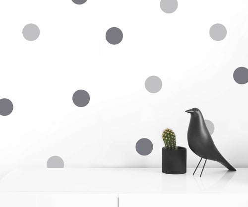 Connect the Dots - Large Easy to Apply Dot Wall Decals - Black or Gray