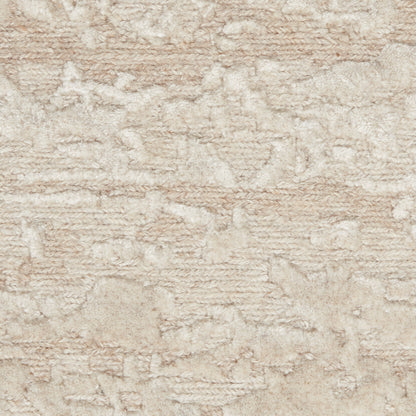 Beige cream shag rug with plush pile and subtle abstract texture, ideal for cozy living spaces.