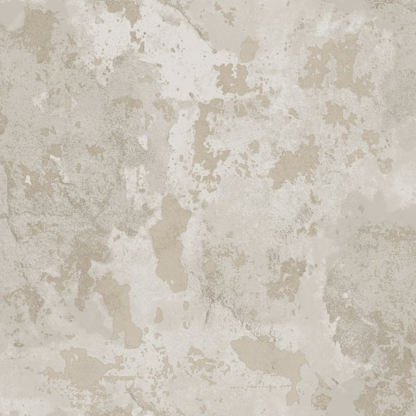 Beige, weathered plaster on a concrete wall with irregular lighter and darker patches; neutral textured backdrop.