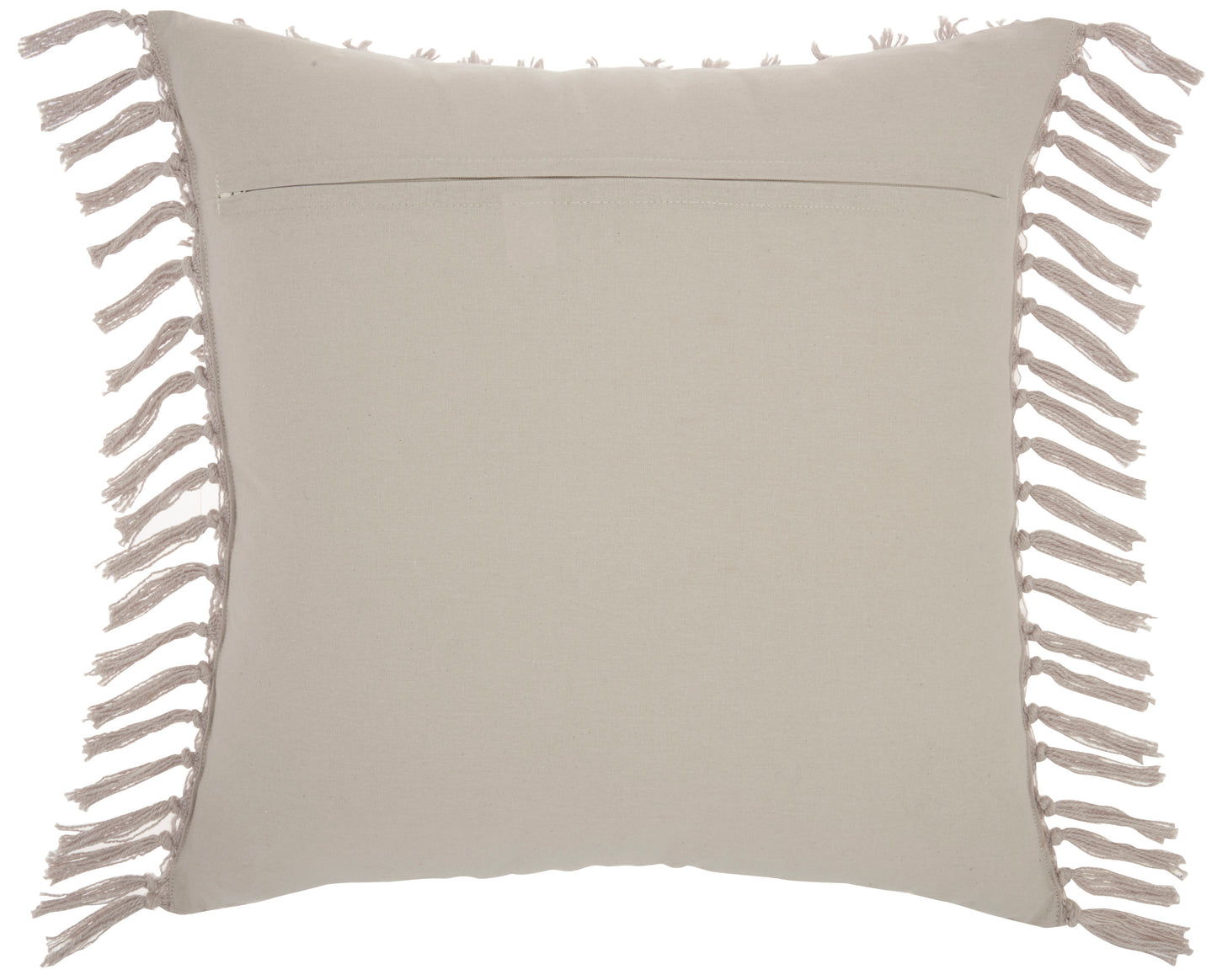 Mina Victory khaki textured throw pillow 20x20 by Nourison, handmade farmhouse decorative pillow with distressed abstract tufted embroidered cotton design, neutral accent pillow for sofa couch living room bedroom decor