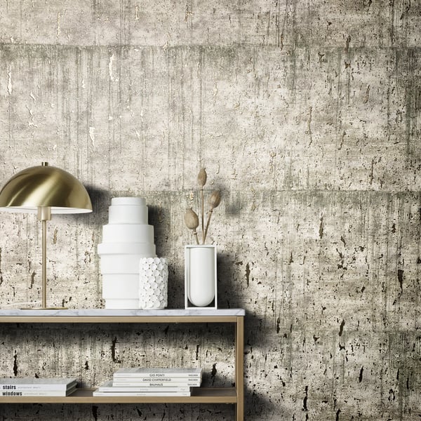 Galerie Wallcoverings Earth Aged Concrete Galerie Wallcoverings  Beige   - EA99121
