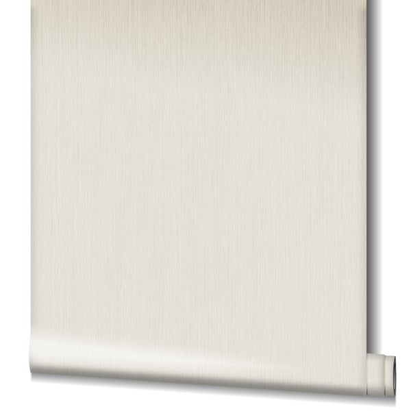 Beige textured fabric roller shade, light cream color, vertical rectangle with white rolled bottom bar.