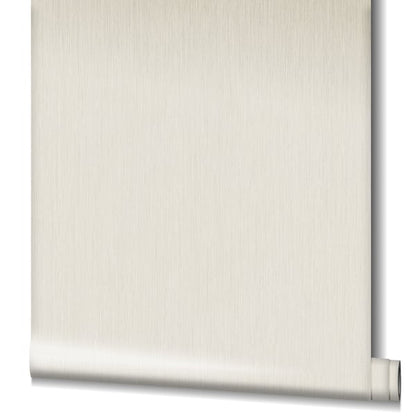 Beige textured fabric roller shade, light cream color, vertical rectangle with white rolled bottom bar.