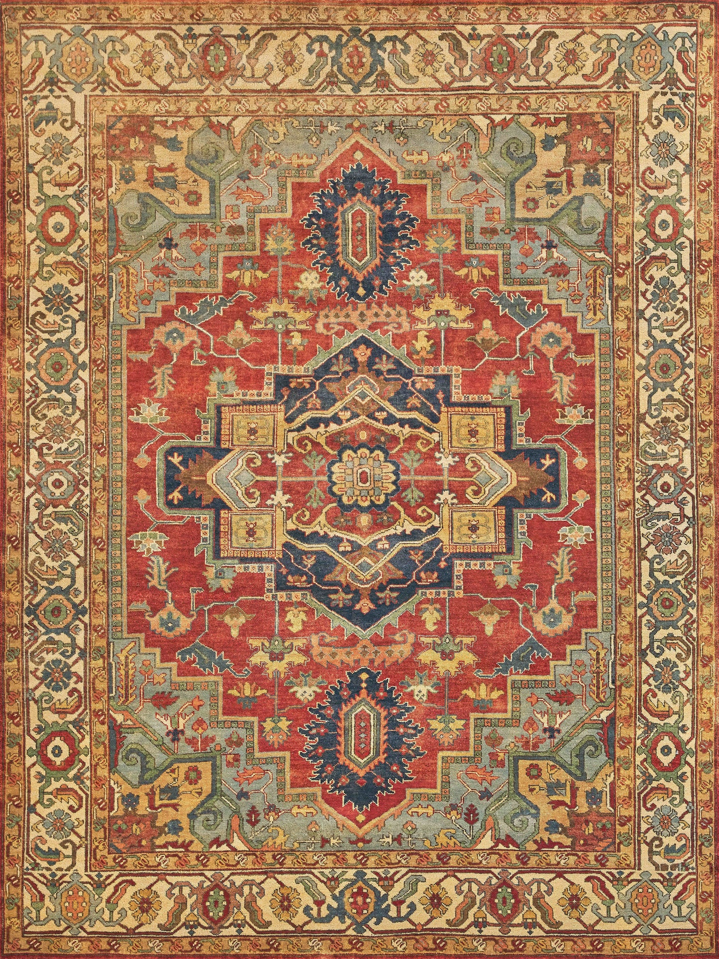 EXQUISITE RUGS   Antique Weave Serapi Indoor Hand Knotted    - 9972-6'X9'