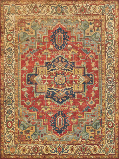 EXQUISITE RUGS   Antique Weave Serapi Indoor Hand Knotted    - 9972-6'X9'