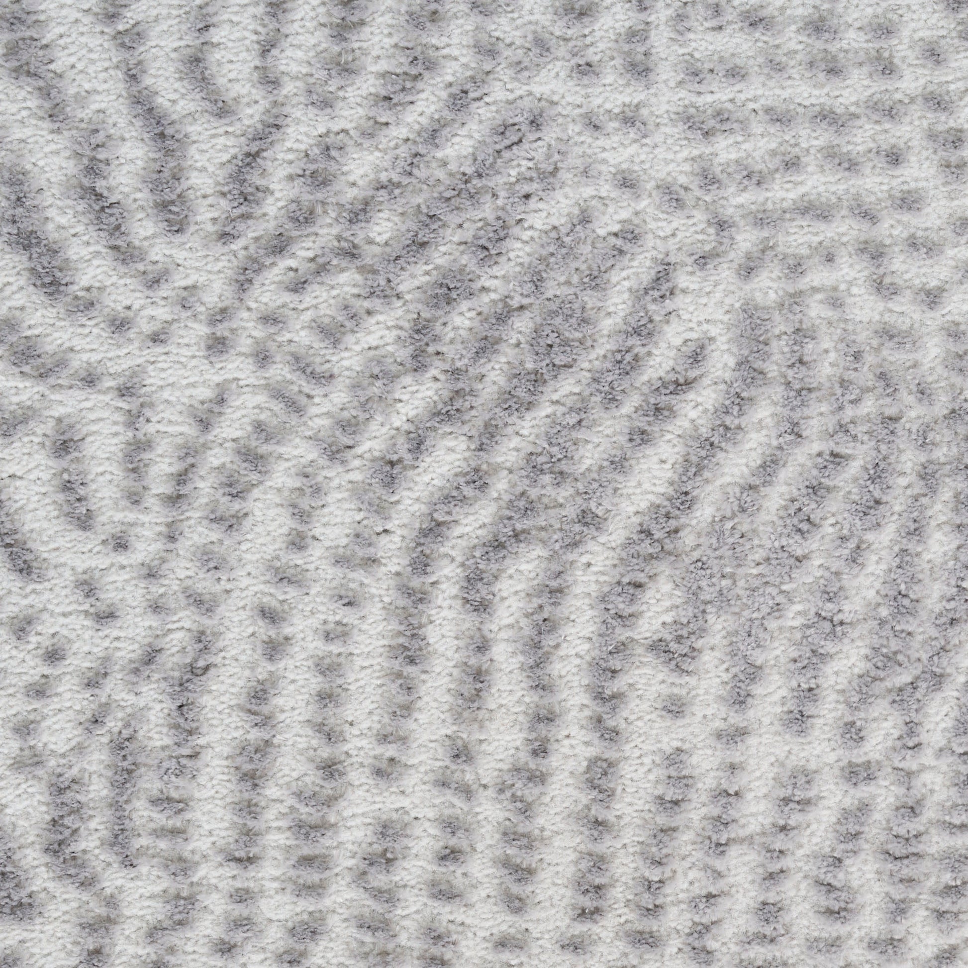 Gray textured 8' runner rug with a soft ribbed loop-pile & subtle wave pattern.