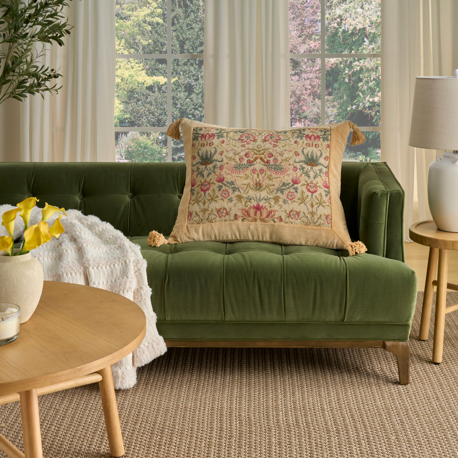 Beige vintage-style area rug with a subtle pattern and woven texture.