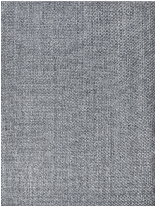 Grey woven fabric texture with a tight, heathered weave; outdoor rug.