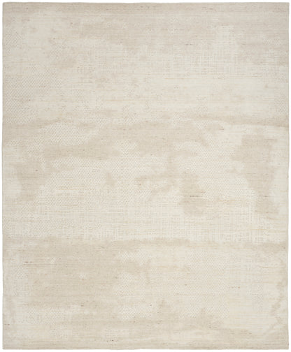 Cream-beige rectangular rug (9' x 12') with a subtle textured pattern in a neutral flat-weave style for living rooms or bedrooms.