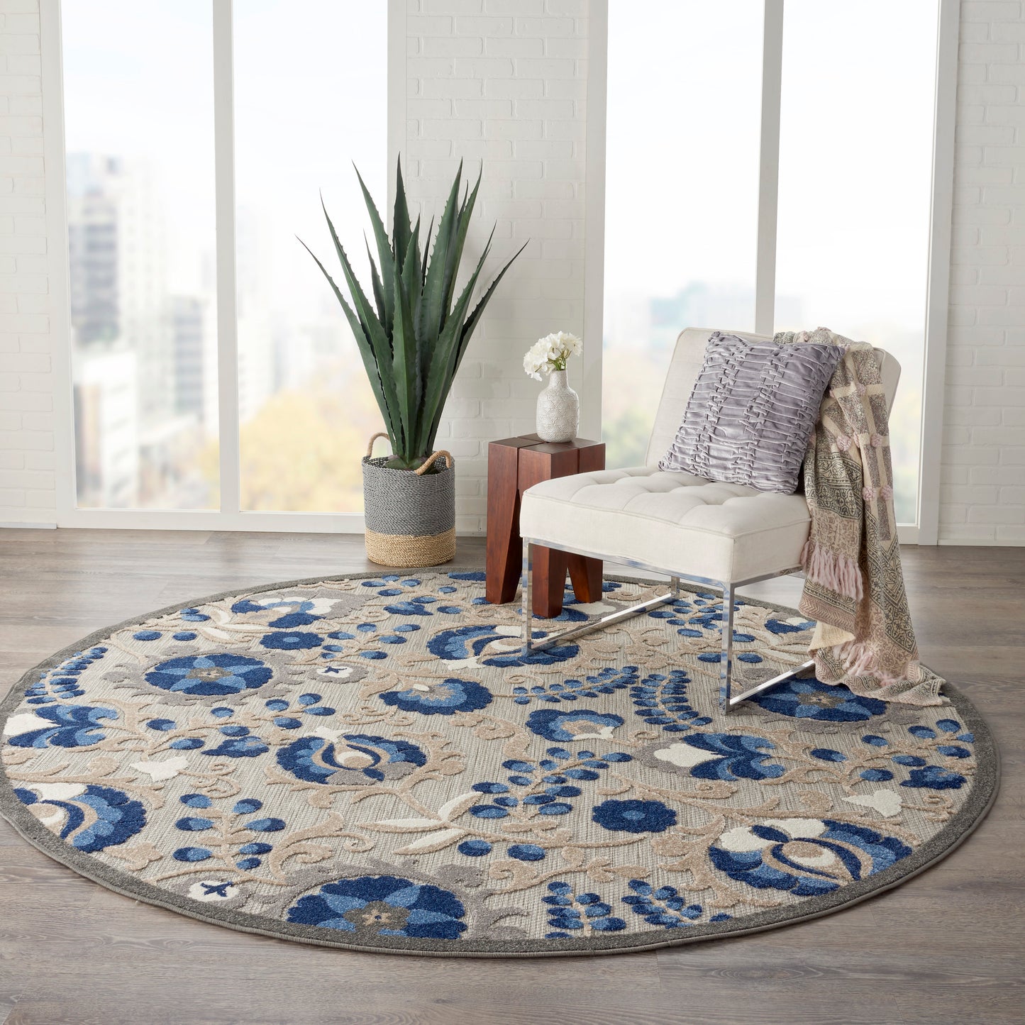 Nourison Rugs Nourison Home   Farmhouse 8' X Round    - 099446739223