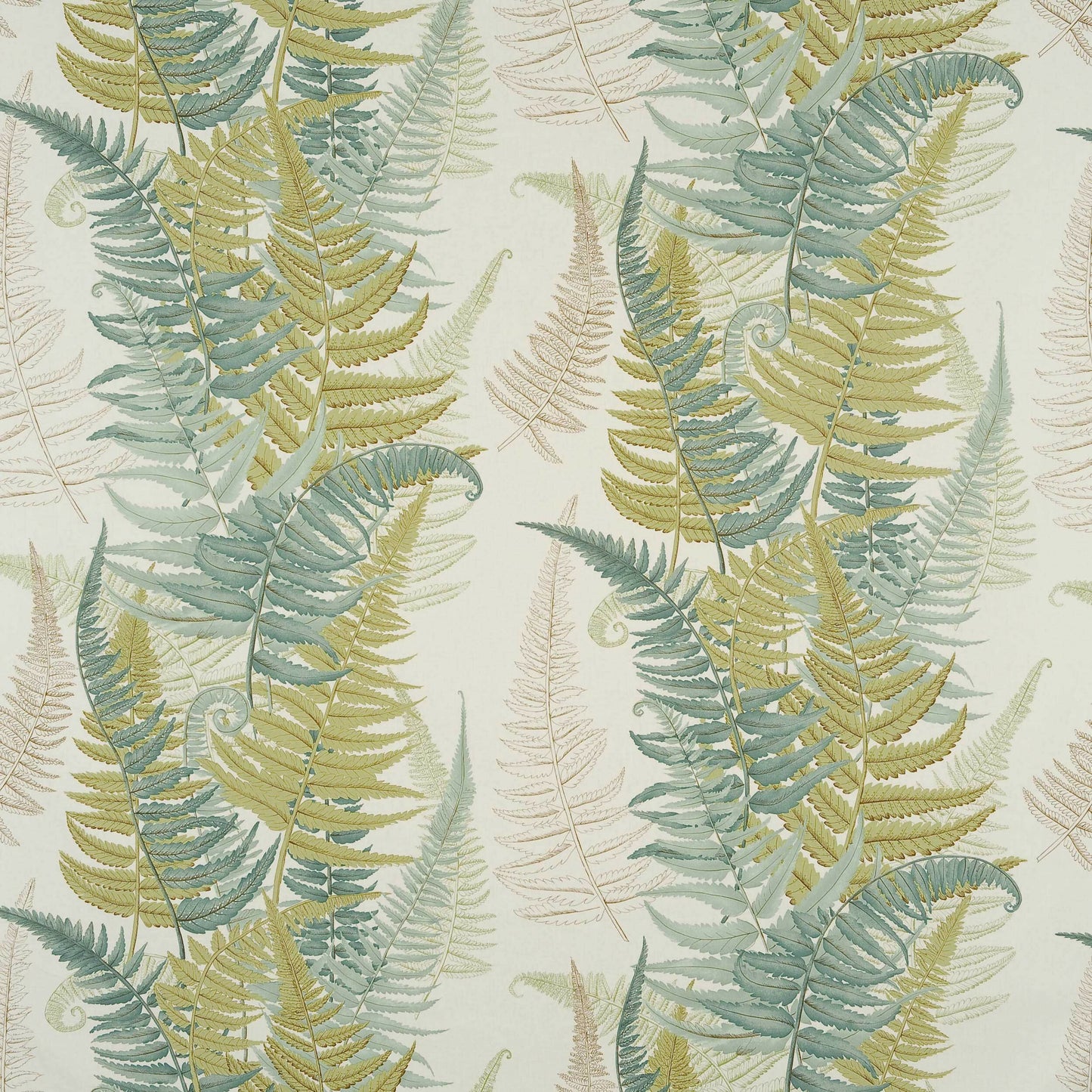 20" Aqua 100% Cotton Printed Fabric Pillow Cover in Cowtan & Tout Belle Grove / 11032-01 Fabric