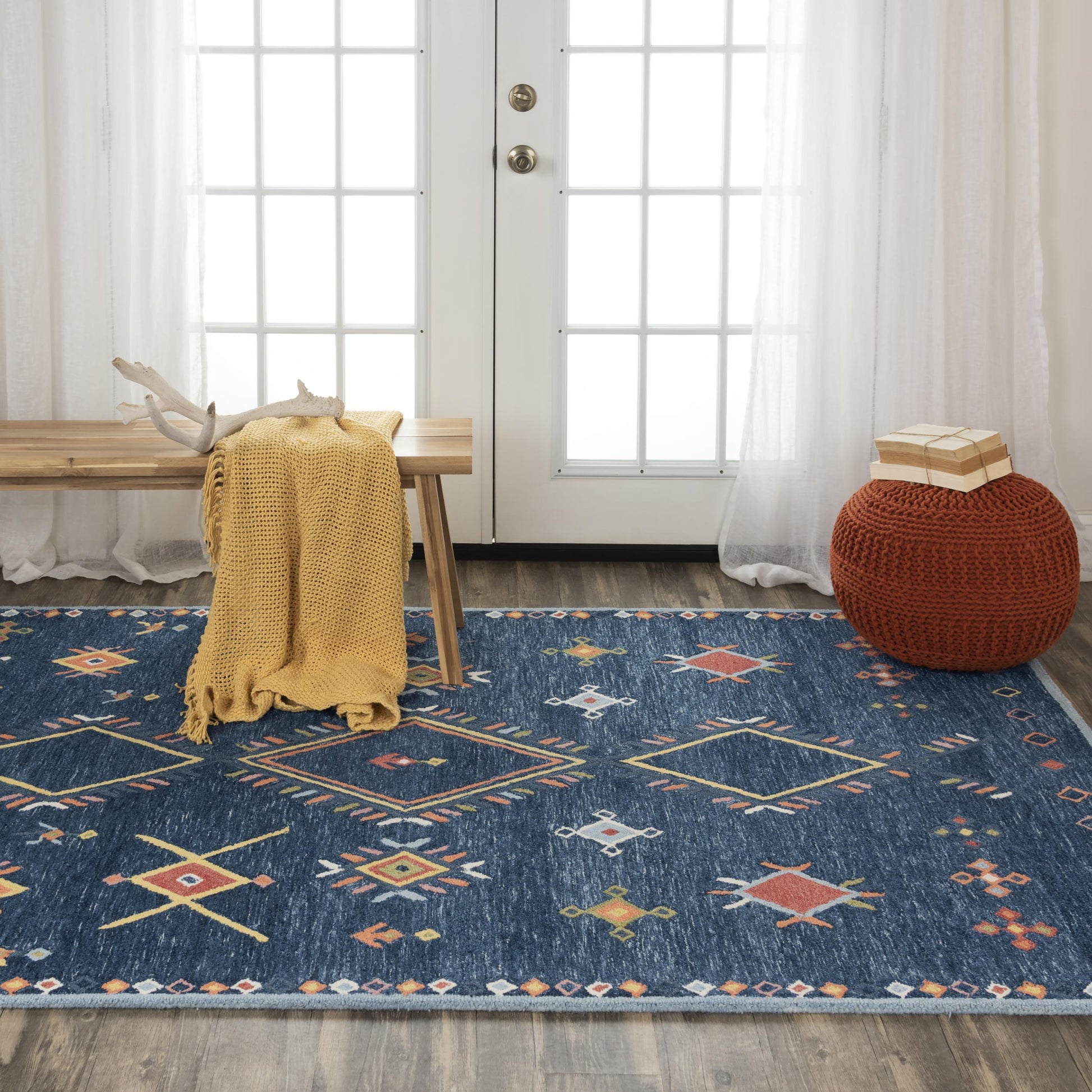 Catawba Rug in rustic lodge style, 5' x 8'.