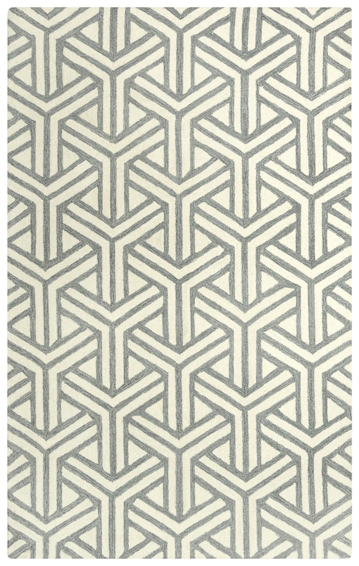 Mid-Century Modern rug, 5' x 8'.