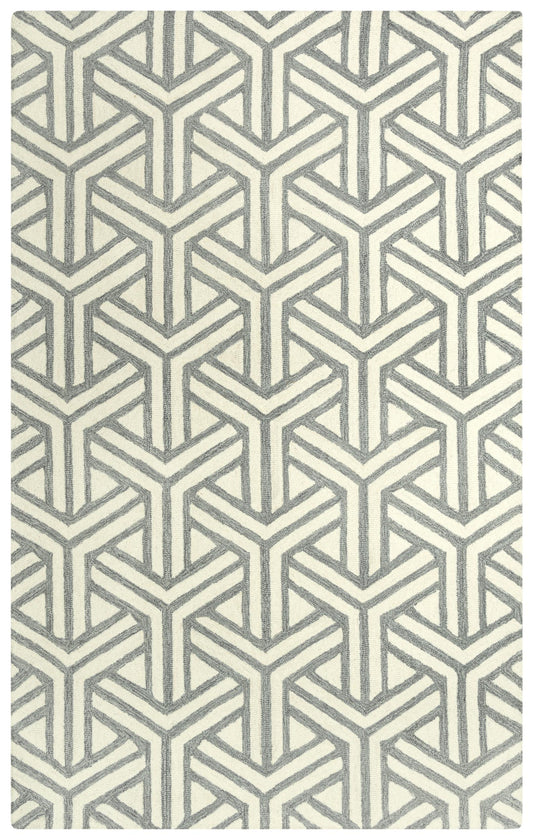 Mid-Century Modern rug, 5' x 8'.