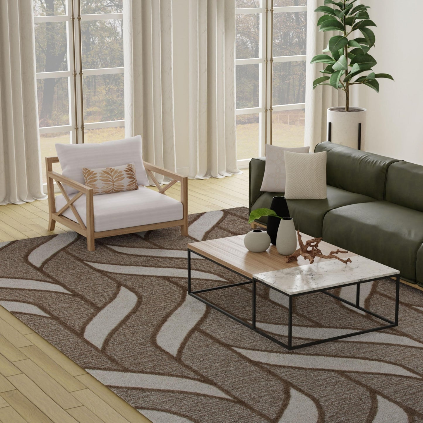 Rug, 9' x 12'.