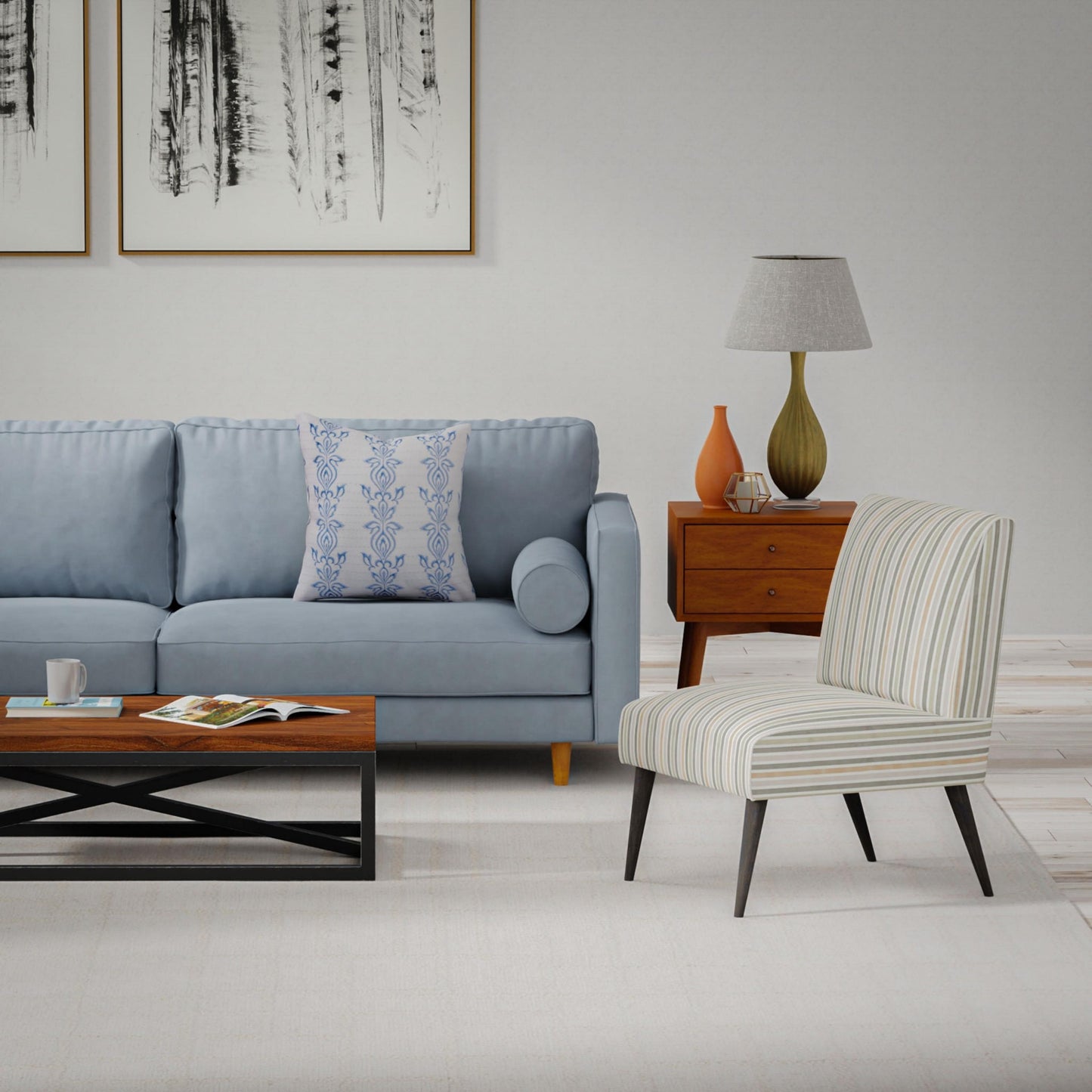 Rug, contemporary style, 5' x 8'.