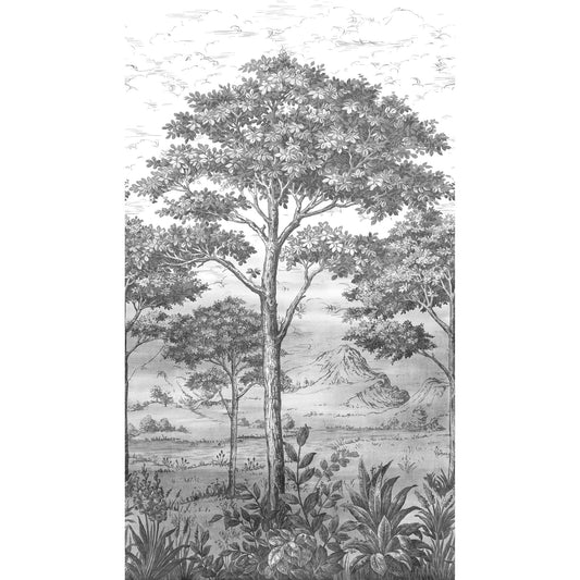GALERIE WALLCOVERINGS Orom II Branched, Leaves, Motive   Black   - A56702
