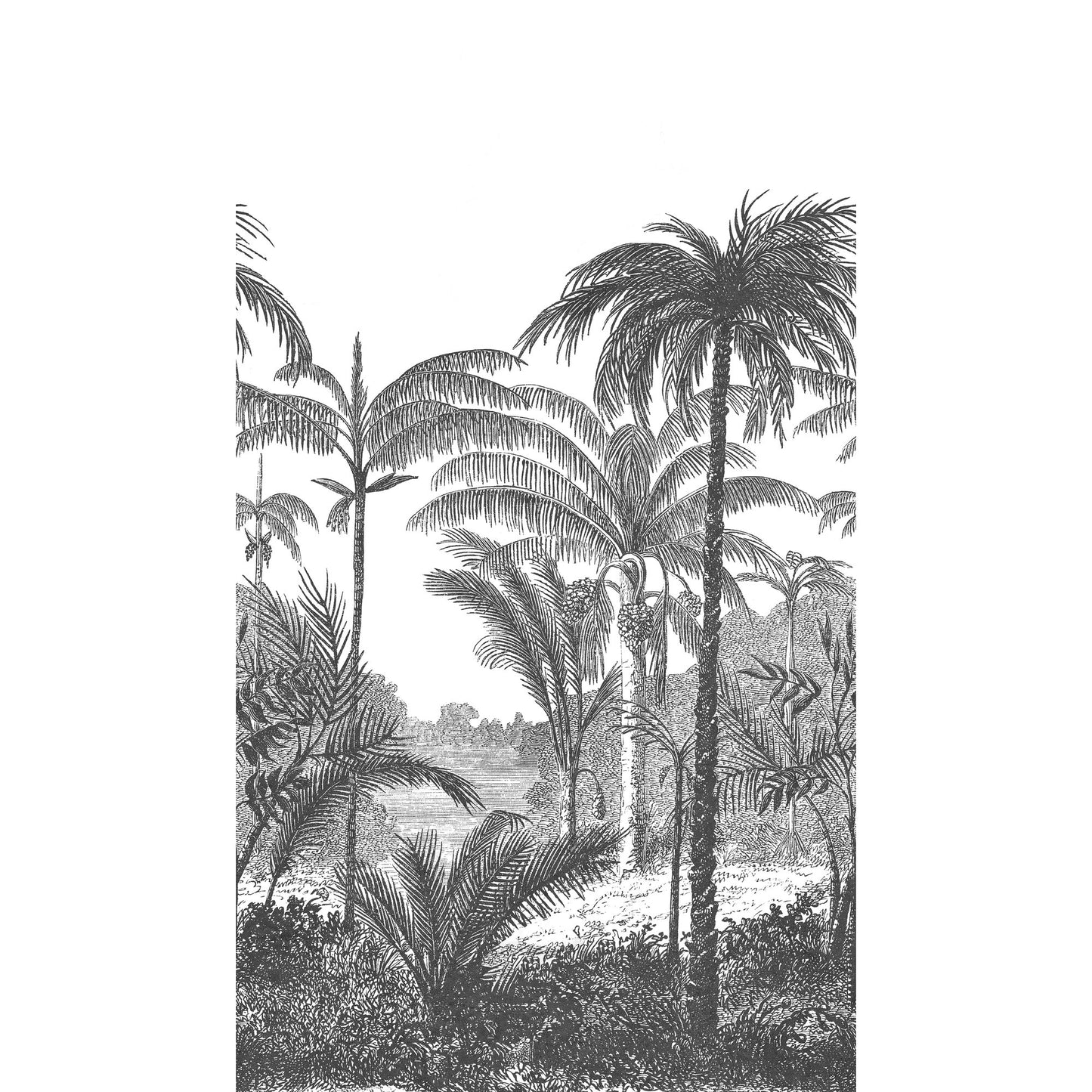GALERIE WALLCOVERINGS Orom II Trees, Motive   Black   - A58201