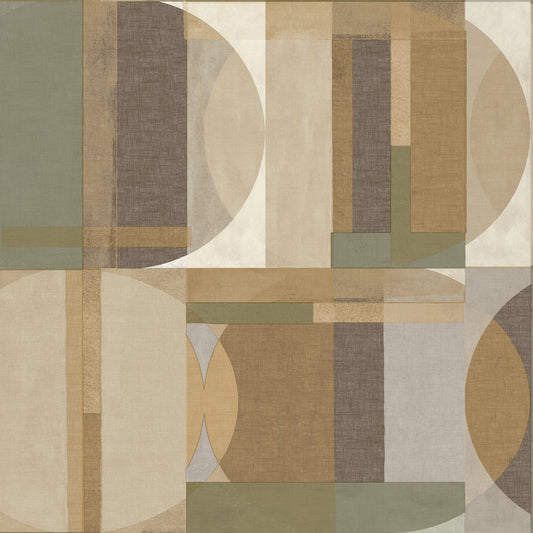 GALERIE WALLCOVERINGS Arcadia Geometric, Motives   Green   - ARA64903