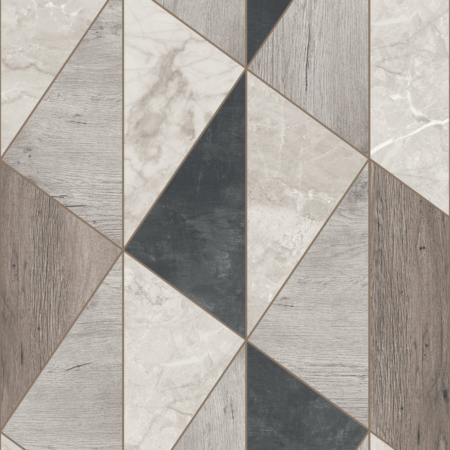 GALERIE WALLCOVERINGS Arcadia Geometric, All-over   Grey   - ARA65104