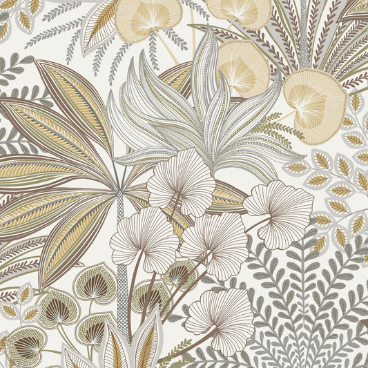 GALERIE WALLCOVERINGS Karuna Branched, Leaves, All-over   Beige   - KRA69002