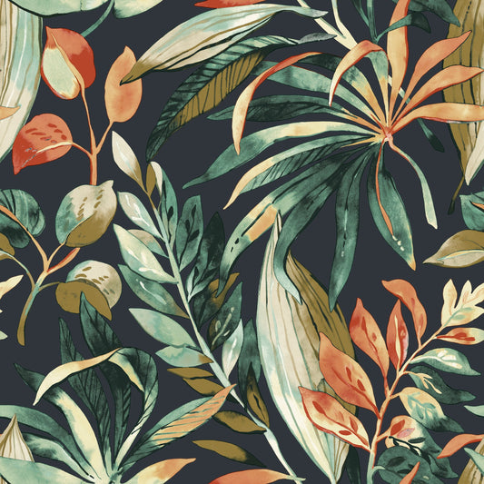 GALERIE WALLCOVERINGS Karuna Branched, Leaves, Motive   Multi   - KRA71202