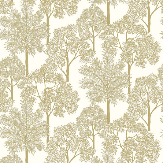 GALERIE WALLCOVERINGS Arcadia Branched, Leaves, All-over   Gold   - ARA71301