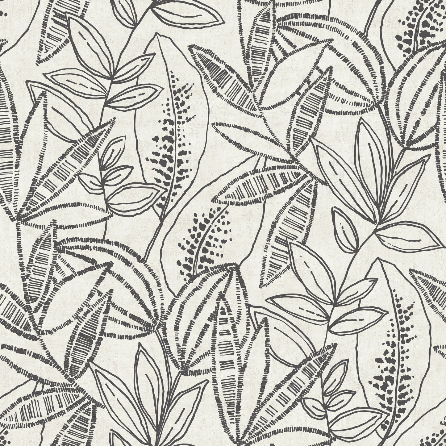 GALERIE WALLCOVERINGS Karuna Branched, Leaves, All-over   Black   - KRA71802