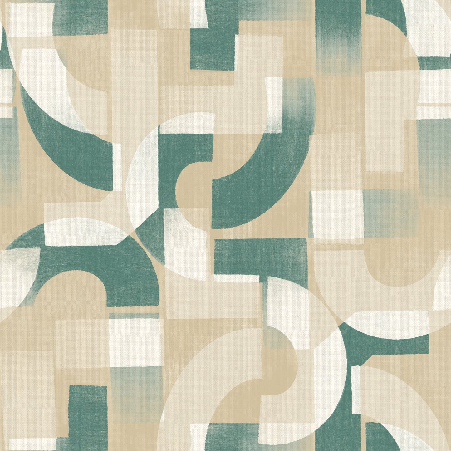 GALERIE WALLCOVERINGS Karuna Geometric, All-over   Green   - KRA76001