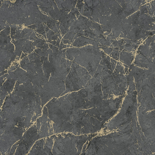 GALERIE WALLCOVERINGS Textured Vibes Marble, Plain   Black   - A78003
