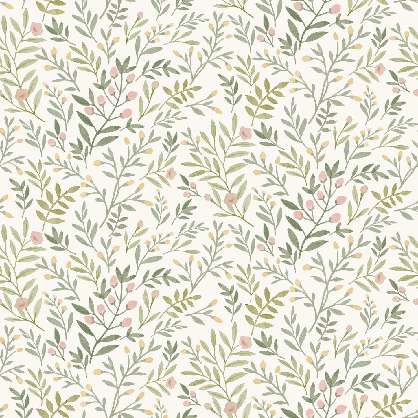 GALERIE WALLCOVERINGS Inia Classical, Floral, All-over   Green   - INA78801