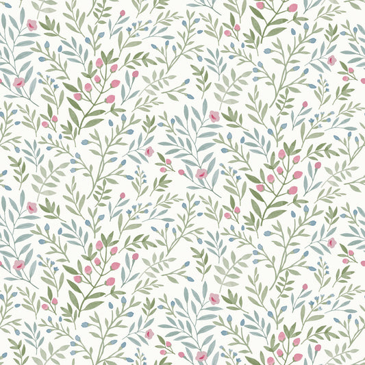 GALERIE WALLCOVERINGS Inia Classical, Floral, All-over   Blue   - INA78803