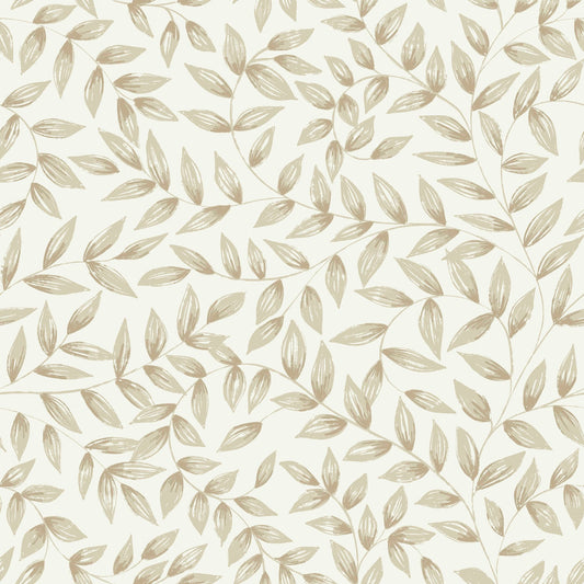 GALERIE WALLCOVERINGS Inia Branched, Leaves, All-over   Beige   - INA79201