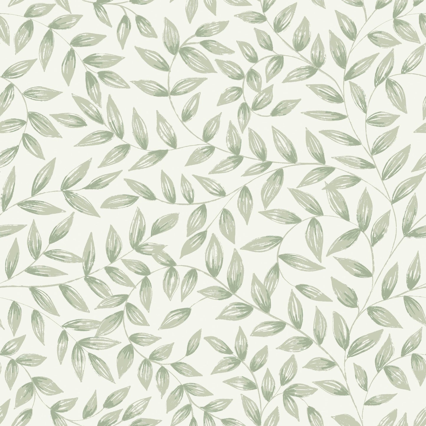 GALERIE WALLCOVERINGS Inia Branched, Leaves, All-over   Green   - INA79202