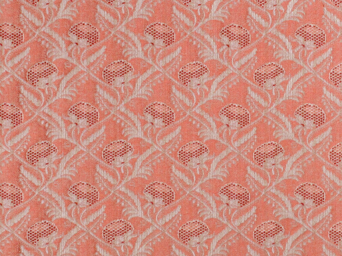 SCALAMANDRE  BOUTONNIERE FABRIC CORAL   - A7 000214PG